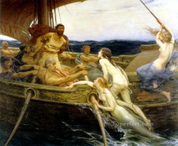 James Ulises y las sirenas Herbert James Draper desnudo Pinturas al óleo